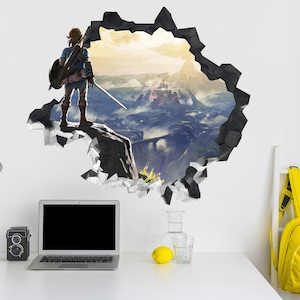The Legend Of Zelda Link Craft Wall Decal Wall Mural Stickers Design Kids Boys 3D Smash Games