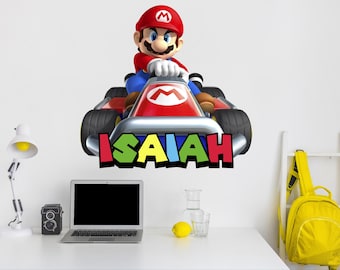 Super Mario Craft Wall Decal Wall Mural Stickers Design Customizable Kids Boys 3D Smash Games Mario Bros #2