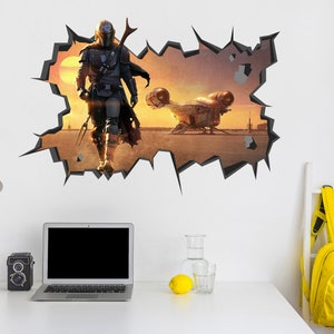 The Mandalorian Star Wars Craft Wall Decal Wall Mural Stickers Design Customizable Kids Vinyl 3D