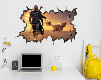 The Mandalorian Star Wars Craft Wall Decal Wall Mural Stickers Design Customizable Kids Vinyl 3D