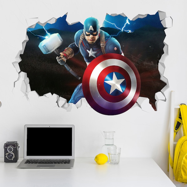 Avengers 3d Wall Stickers Etsy