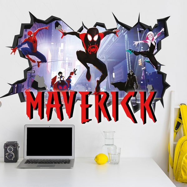 Spiderman Wall Decal Etsy