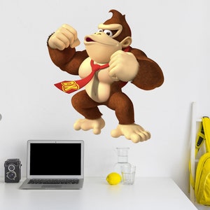 Donkey Kong Craft Wall Decal Wall Mural Stickers Design Kids Boys 3D Smash Games Super Smash