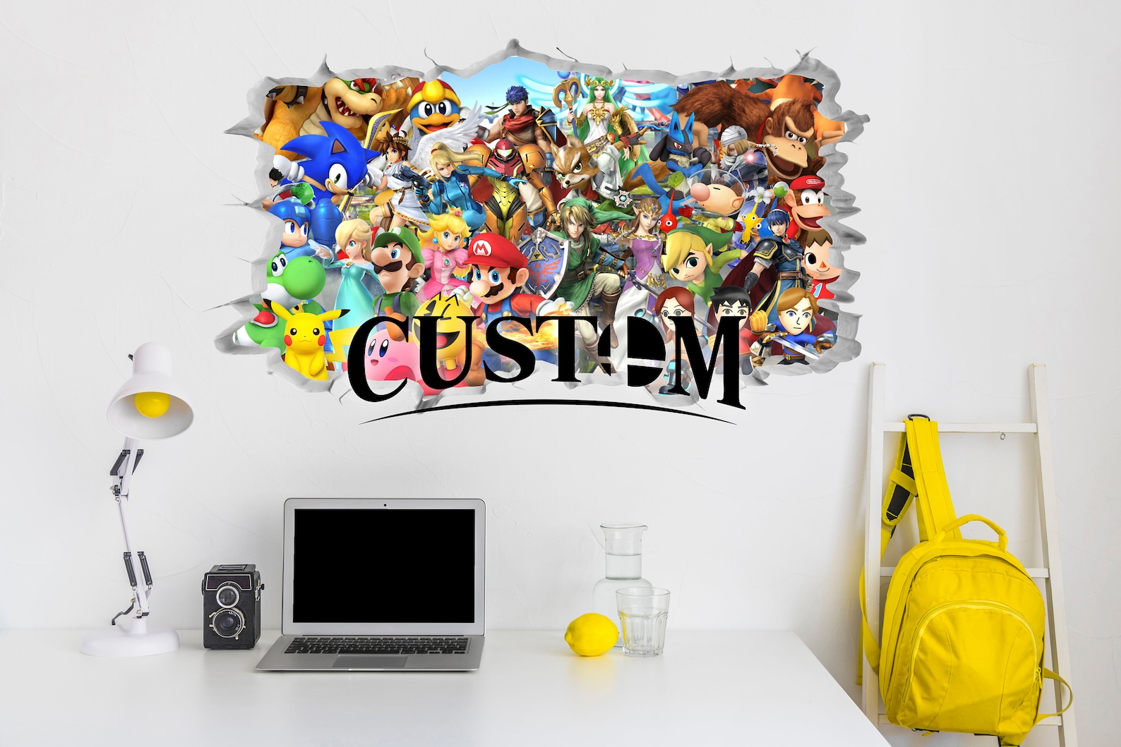 Super Smash Bros Craft Wall Decal Wall Mural Stickers Design Etsy