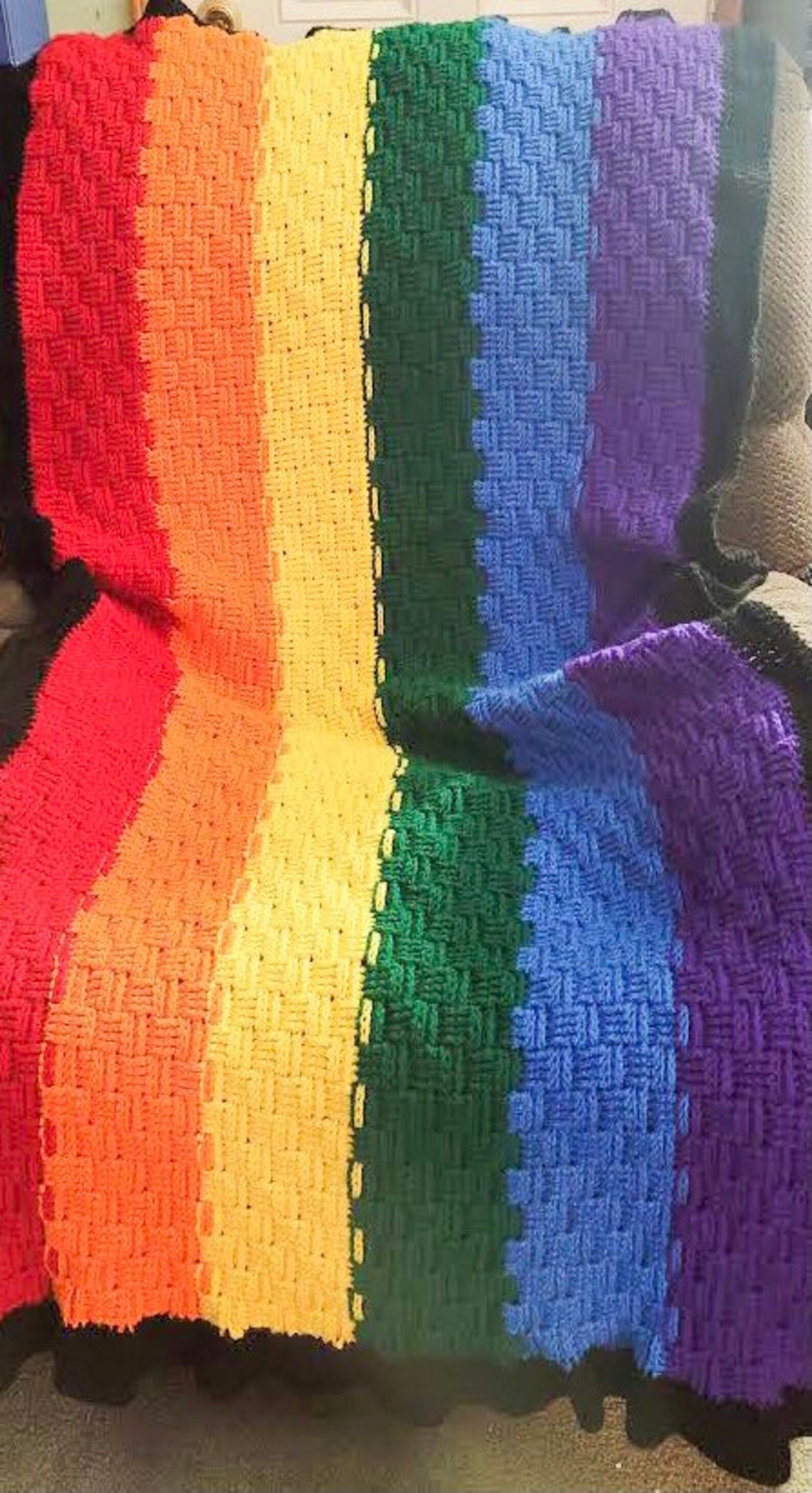 PRIDE Blanket Crochet Custom Homemade Soft Many Sizes | Etsy