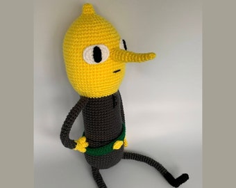 Crochet Pattern Lemongrab inspired plushy