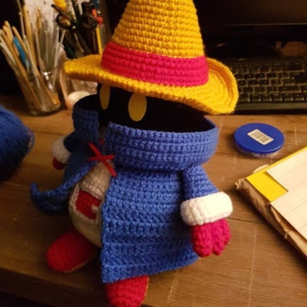 Crochet Pattern Black mage Vivi inspired Final Fantasy plushy