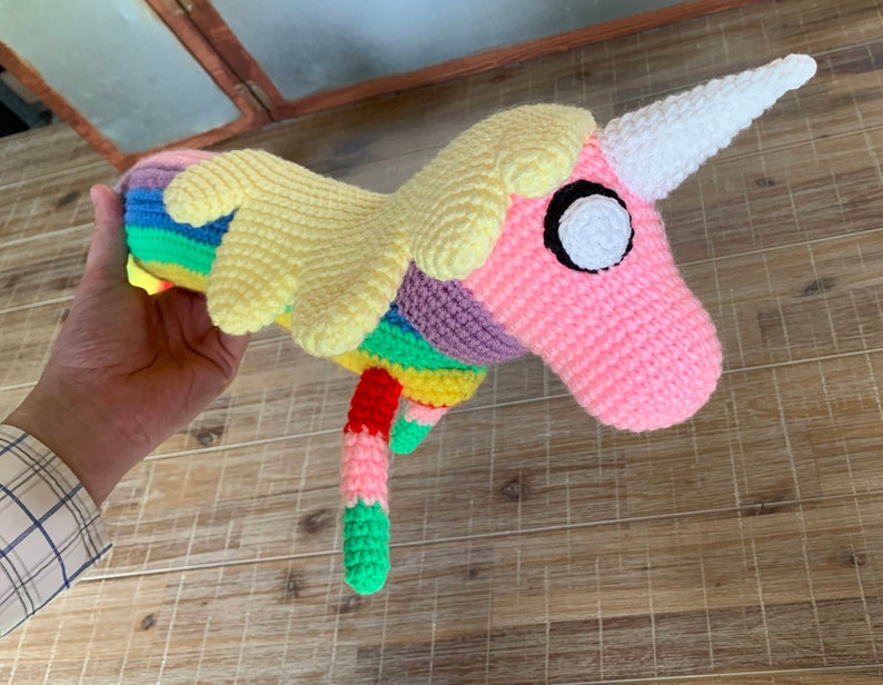 Crochet Pattern Lady Rainicorn inspired plushy image 4