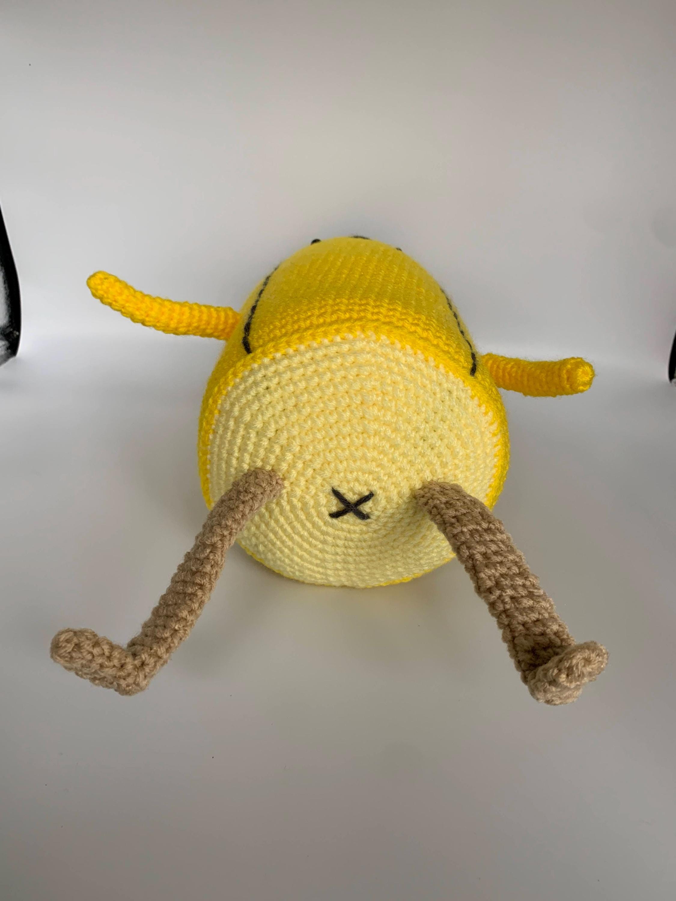 Banana Peluche Supporto Emotivo 10x5 Cm – Giocattolo All'uncinetto Decorativo Per Scrivania, Libreria E Camera – Regalo Simpatico Per Tutte Le Età