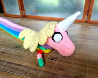 Crochet Pattern Lady Rainicorn inspired plushy