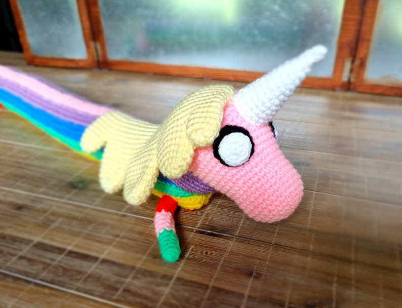 Crochet Pattern Lady Rainicorn inspired plushy image 1