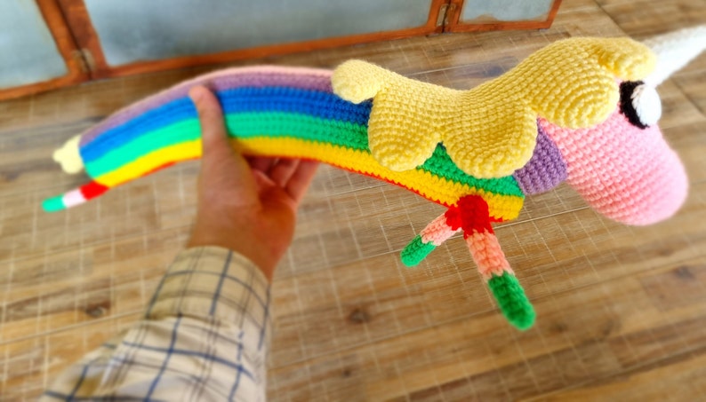 Crochet Pattern Lady Rainicorn inspired plushy image 3