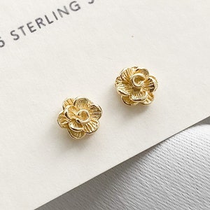 Gold Flower Studs | Tiny Studs | 14k Gold Earrings | Sterling Silver | Dainty Earrings | Minimalist Earrings | Girlfriend Gift | Mom Gifts