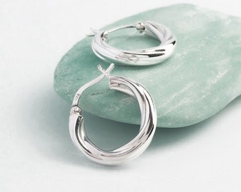 Chunky Silver Hoops | Minimalist Earrings | Silver Earrings | Silver Hoop Earrings | Dainty Earrings | Sterling Silver | Girlfriend Gift