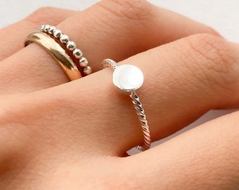 Circle Ring | Sterling Zilveren Ring | Sierlijke Ring | Minimalistische Ring | Stapelringen | Promise Ring | Zilveren Sieraden | Vriendin Cadeau