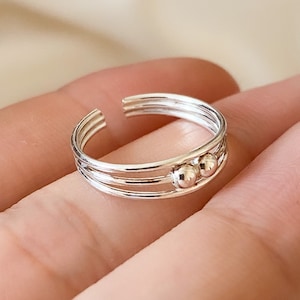 Sterling Silver Triple Toe Ring , Adjustable Toe Ring , Silver Toe Ring , Sterling Silver , Toe Rings , Dainty Toe Ring , Silver Midi Ring