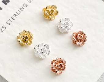 Silver Daisy Flower Studs | Small Silver Stud Earrings | Dainty Earrings | Minimalist Earrings | Girlfriend Gift | Sterling Silver Jewellery