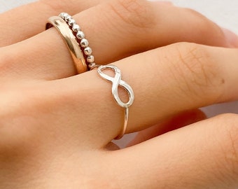 Infinity Ring | Sterling Silver Ring | Dainty Ring | Minimalist Ring | Stacking Rings | Promise Ring | Silver Jewelry | Girlfriend Gift