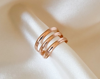 Rose Gold Triple Toe Ring , Adjustable Toe Ring , Rose Gold Toe Ring , Sterling Silver , Rose Gold Vermeil , Toe Rings , Dainty Toe Ring