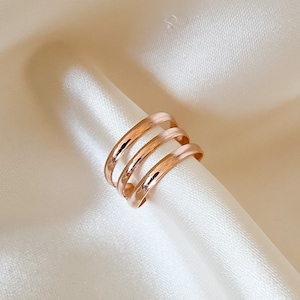 Trippel tåring i roséguld , Justerbar tåring , Tåring i roséguld , Sterlingsilver , Vermeil roséguld , Tåringar , Elegant tåring