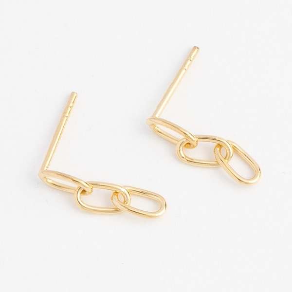 Chain Earrings | Gold Earrings 14k | Sterling Silver Earrings | Dainty Gold Earrings | Minimalist Jewelry | Gift For Girlfriend | Mom Gifts