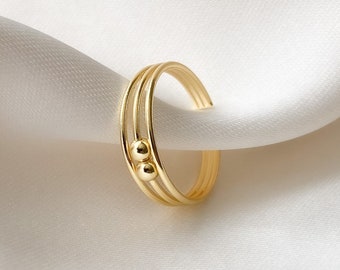 Gold Toe Ring , Adjustable Toe Ring , 14k Gold Toe Ring , Sterling Silver , 14k Gold Vermeil , Toe Rings , Dainty Toe Ring