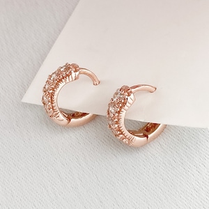 Rose Gold Earrings , Rose Gold Hoops , Rose Gold Hoop Earrings , Rose Gold Jewellery, Gifts For Her, Big Hoops , Minimalist Earrings