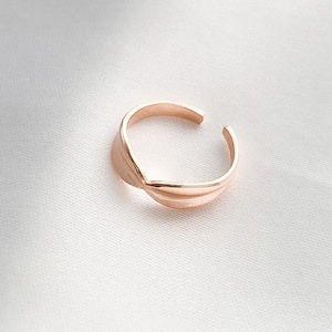 Rose Gold Triple Toe Ring , Adjustable Toe Ring , Rose Gold Toe Ring , Sterling Silver , Rose Gold Vermeil , Toe Rings , Dainty Toe Ring image 1