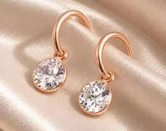 Rose Gold Earrings , Rose Gold Hoops , Rose Gold Hoop Earrings , Rose Gold Jewellery, Gifts For Her, Big Hoops , Minimalist Earrings