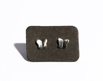 Butterfly Stud Earrings | Small Silver Stud Earrings | Dainty Earrings | Minimalist Earrings | Girlfriend Gift | Sterling Silver Jewelry