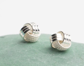 Knot Stud Earrings | Small Silver Stud Earrings | Dainty Earrings | Minimalist Earrings | Girlfriend Gift | Sterling Silver Jewelry