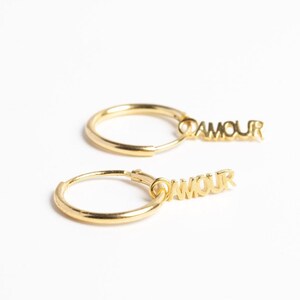 Amour Gold Huggies | Gold Huggies | Gold Hoops | Small gold hoops 14k Gold Vermeil | 925 Sterling Silver | Hypoallergenic | Gifts For Her