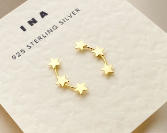 Star Studs | Tiny Studs | 14k Gold Earrings | Sterling Silver | Dainty Earrings | Celestial Earrings | Minimalist Earrings | Girlfriend Gift