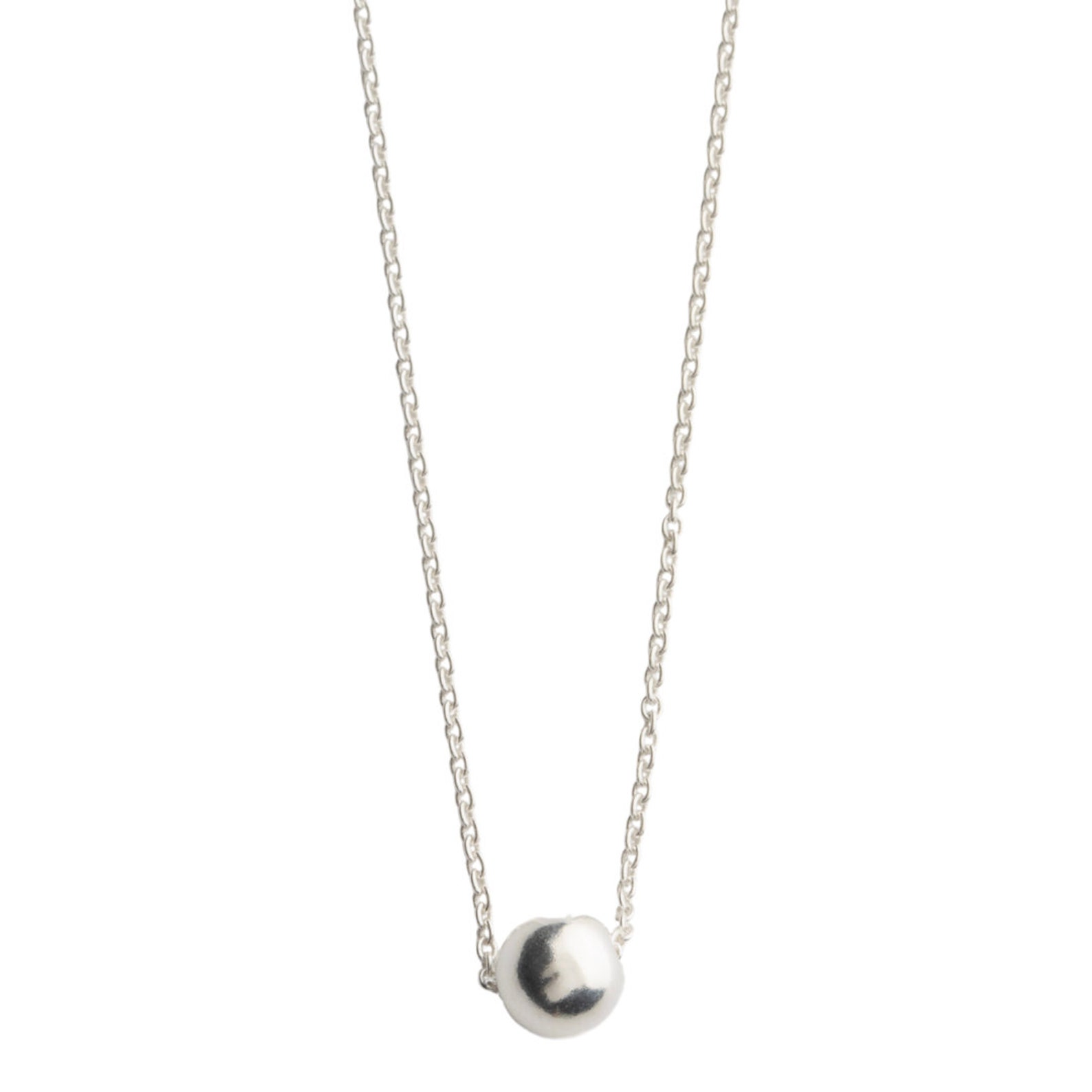 Silver Ball Necklace Minimalist Necklace Dainty Jewelry - Etsy