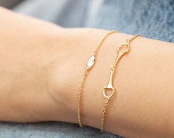 Gold CZ Bracelet | Dainty Gold Bracelet | 14k Gold | Sterling Silver | Minimalist Jewelry | Dainty Bracelet | Girlfriend Gift | Mom Gift