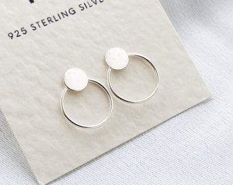 Silver Round Stud Earrings | Small Silver Stud Earrings | Dainty Earrings | Minimalist Earrings | Girlfriend Gift | Sterling Silver Jewelry
