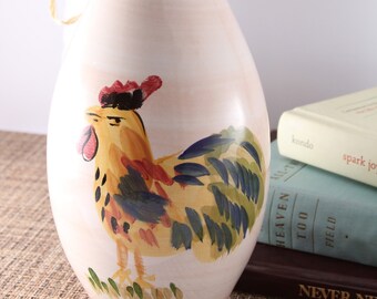Mid Century Vintage Spaghetti Rooster Vase Bud Vase