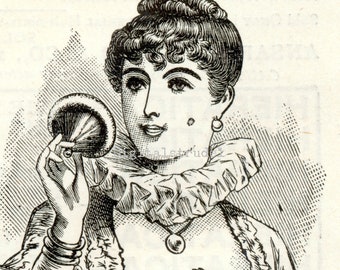 Rare Antique Advertisement for "Poudre D'Amour" Powder - From 1889 - DIGITAL DOWNLOAD