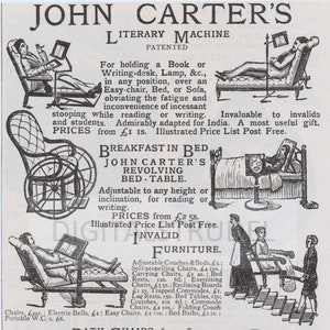 1889 Antica pubblicità vittoriana per le macchine letterarie di John Carter - DOWNLOAD DIGITALE