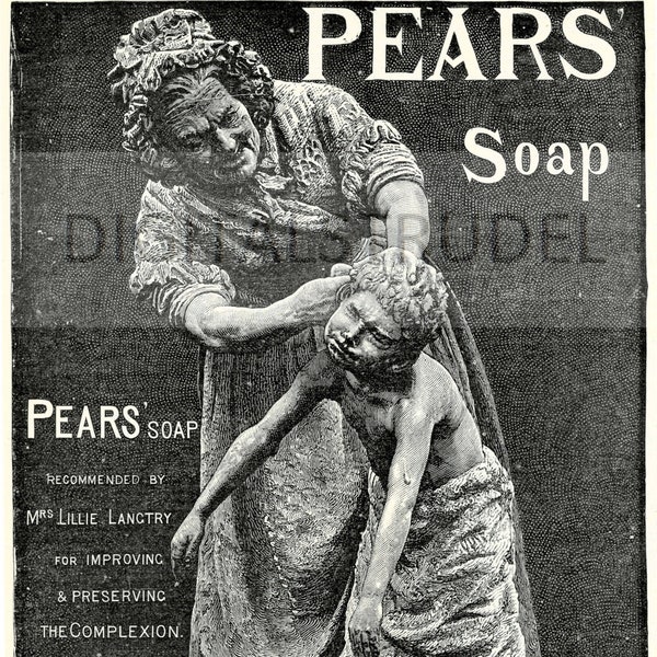 1880s Antique Victorian Advertisement - Pears Soap - You Dirty Boy - DIGITAL DOWNLOAD