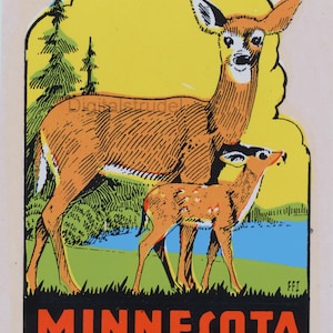 1950s Vintage Decal of the Land of 10,000 Lakes, Minnesota - DIGITAL DOWNLOAD