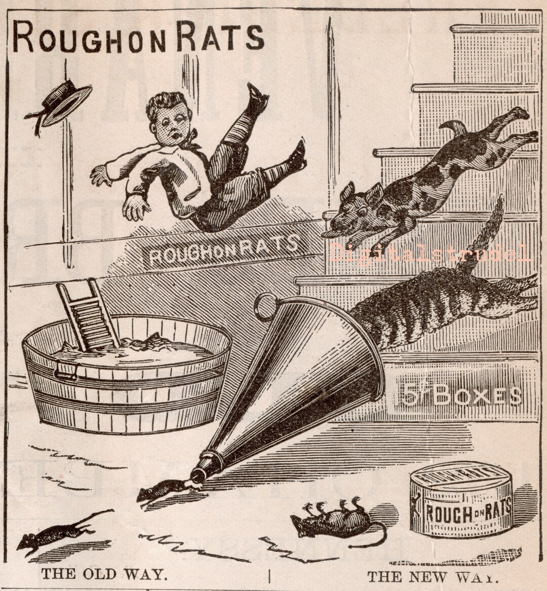 Victorian Rats Antique Victorian Advertisement for