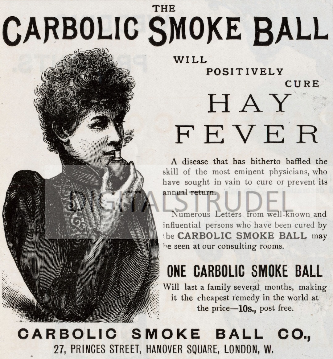 1891 Antique Advertisement for the Carbolic Smoke Ball - DIGITAL DOWNLOAD
