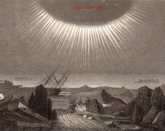 Eclipse - 1851 Antique Illustration - DIGITAL DOWNLOAD