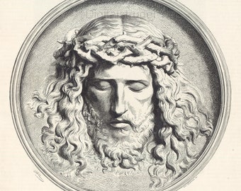 Antique Print of the Crown of Thorns - 1875 Print - DIGITAL DOWNLOAD
