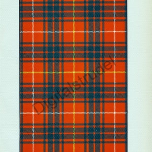 1906 Antique Scottish Tartan Print of Clan Bruce - DIGITAL DOWNLOAD