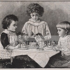 1891 Antikes Bild verwendet in Werbung für Fry es Pure Cocoa - DIGITALER DOWNLOAD