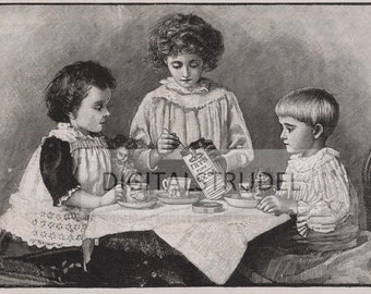 1891 Antikes Bild verwendet in Werbung für Fry es Pure Cocoa - DIGITALER DOWNLOAD