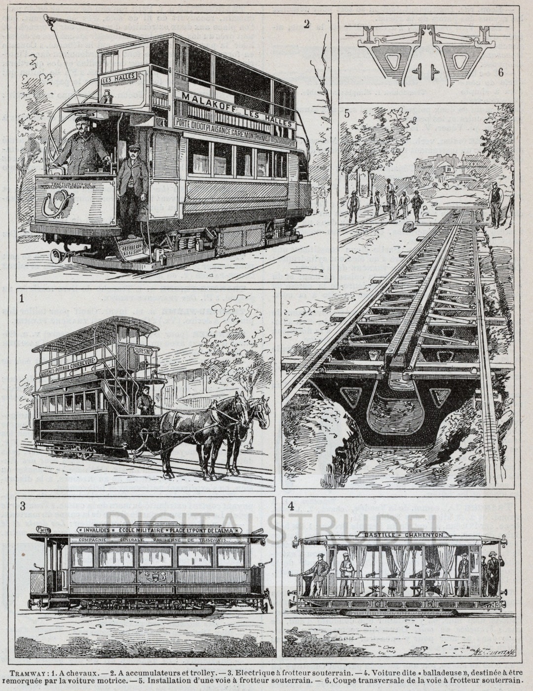 JOUSTRA : Tramway mécanique à moteur en tôle lithographiée e - Lot 199