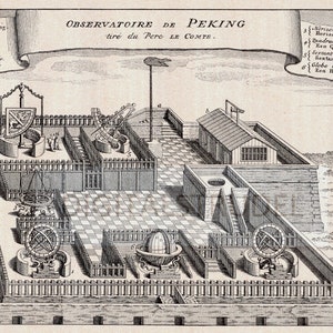 1900er Jahre antik Druck der Sternwarte von Peking - DIGITAL DOWNLOAD